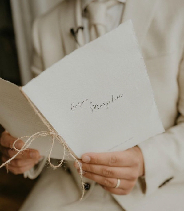 Geloftenboekje handgeschept papier