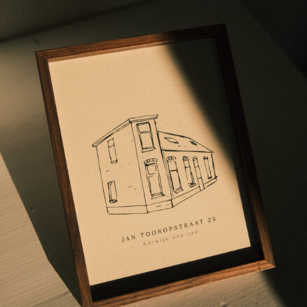 Huis schets op maat gemaakt met lijst